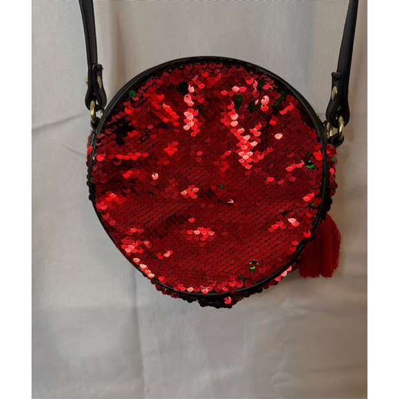 Mad Love Handbags - Mad Love Red Green Sequin Crossbody Bag Purse Christmas Holiday